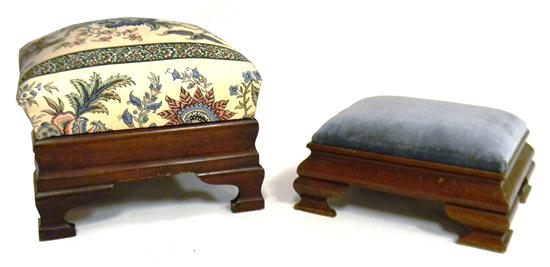 Appraisal: Two th C foot stools both with ogee bracket bases