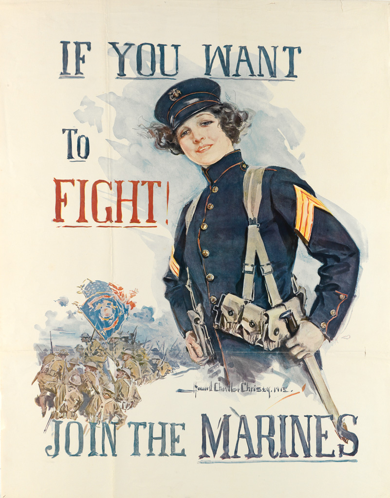 Appraisal: HOWARD CHANDLER CHRISTY - IF YOU WANT TO FIGHT JOIN