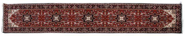 Appraisal: Hand-tied Persian Heriz runner approx ' l ' w