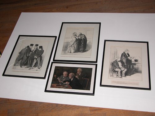 Appraisal: Four Lawyer Satires Reproduction on Paper Daumier After Honore x