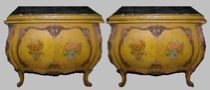 Appraisal: A Pair Of German Sideboards C Late 's Green veined