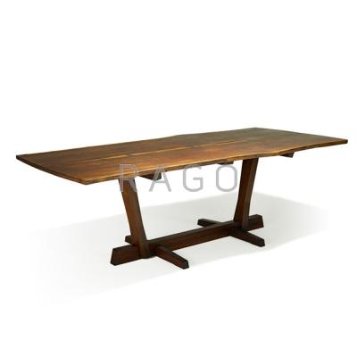 Appraisal: GEORGE NAKASHIMA - NAKASHIMA STUDIOS Fine Conoid dining table New