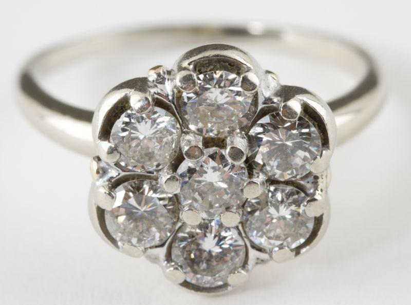 Appraisal: Vintage Diamond Ring circa s set with round brilliant cut