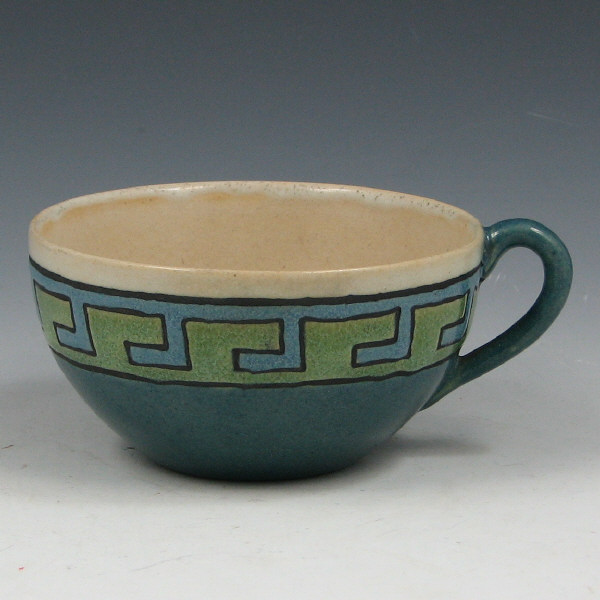 Appraisal: SEG Paul Revere Pottery Greek Key Cup - Mint Saturday