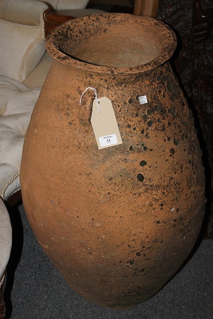 Appraisal: A SMALLER CRETAN PITHOI POT with lug handles cm high