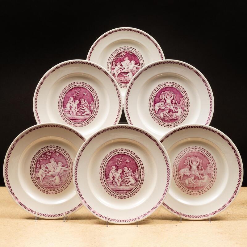 Appraisal: Set of Twelve Wedgwood Puce Decorated Plates in the 'Cipriani'