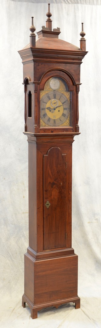 Appraisal: Walnut Queen Anne tall case clock by Samuel Shourds Bordentown