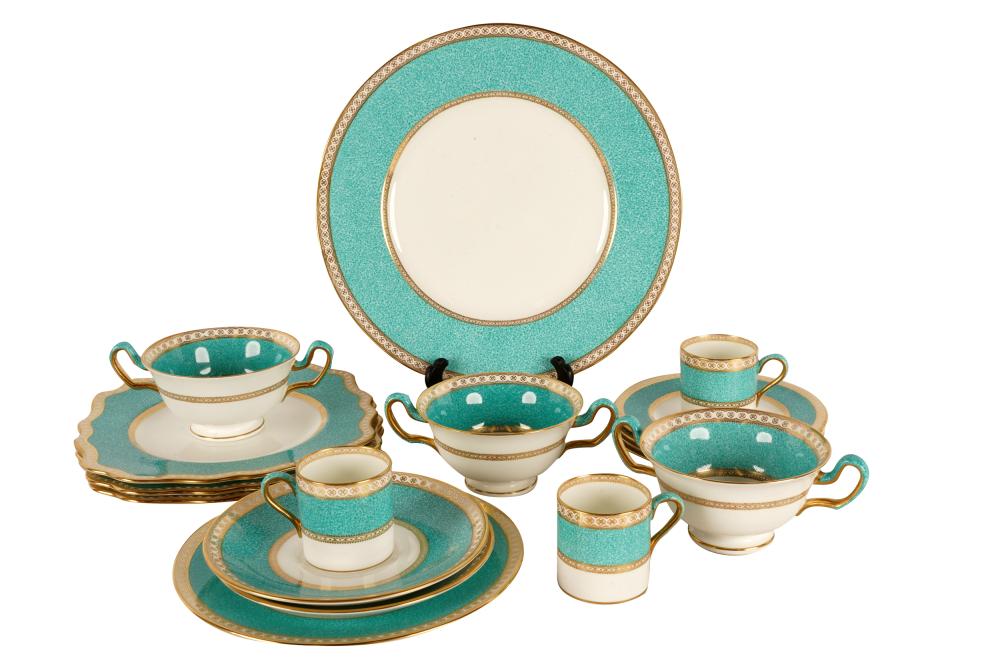 Appraisal: WEDGWOOD BONE CHINA SERVICEafter most with green printed factory marks