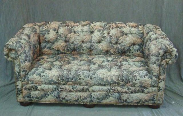 Appraisal: Chesterfield Style Upholstered Sofa From a Yonkers home Dimensions '