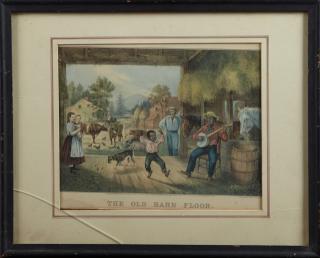 Appraisal: Currier and Ives The Old Barn Floor th c c