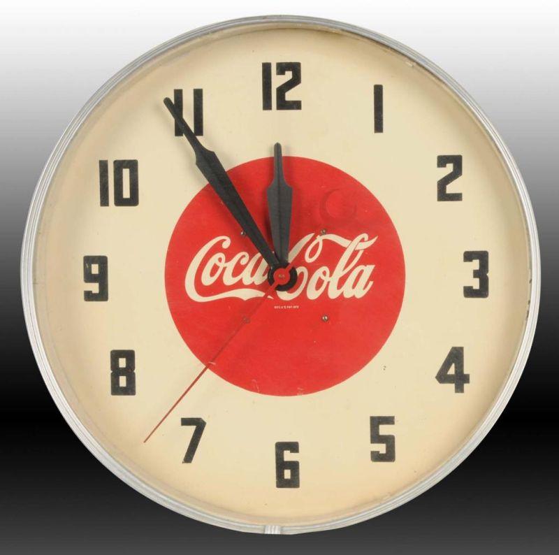 Appraisal: Coca-Cola Electric Clock Description Circa s Displays well with only