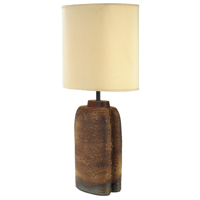 Appraisal: Carstens Tonnieshof table lamp Germany large ceramic form with textured