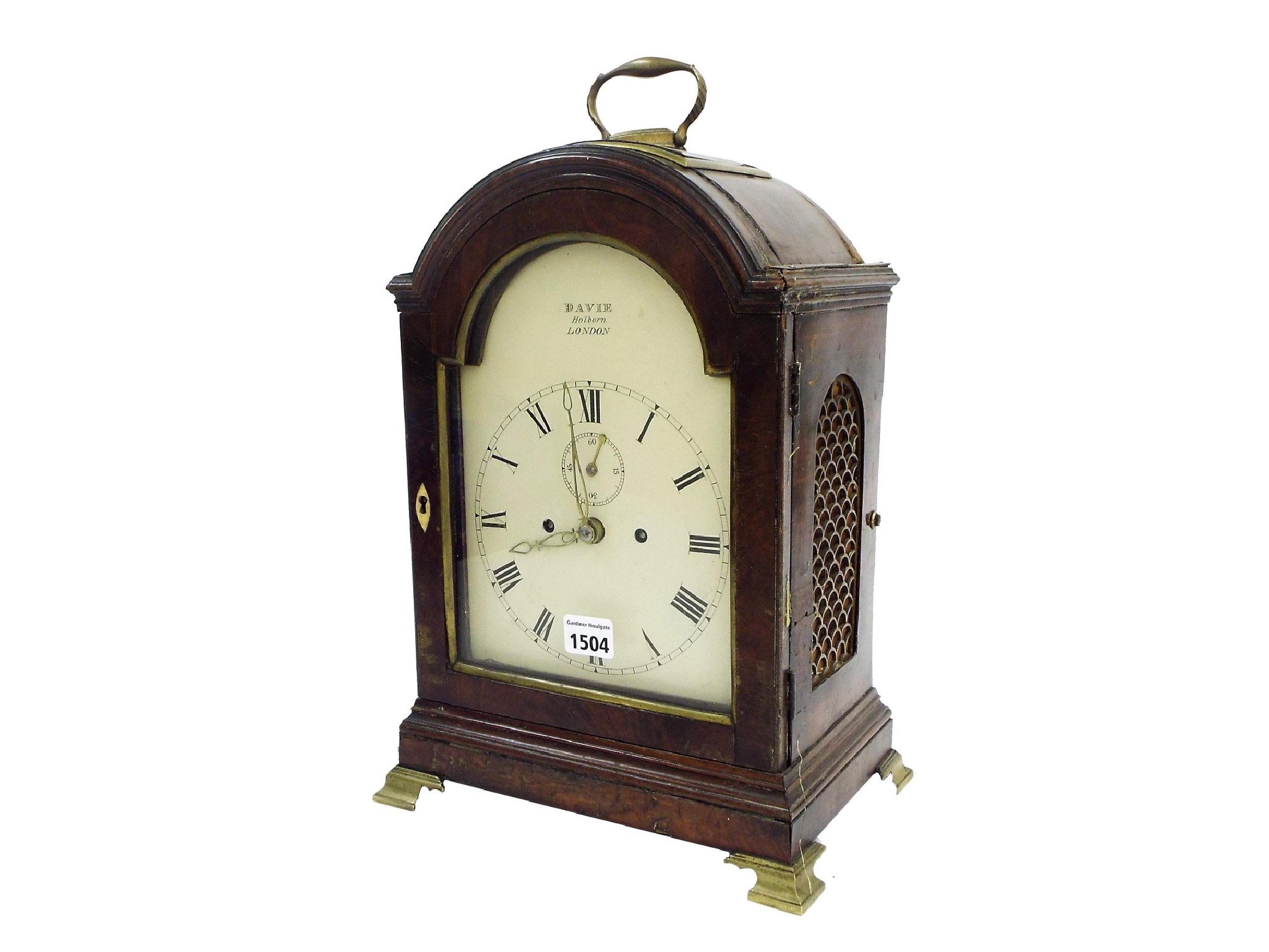 Appraisal: English mahogany double fusee bracket clock in need of restoration