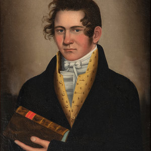 Appraisal: School of Ammi Phillips American - Portrait of a Man