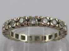 Appraisal: A yellow metal tests carat gold diamond eternity ring Ring