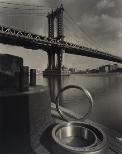 Appraisal: BARIL TOM - Manhattan Bridge Warm-toned silver print x inches