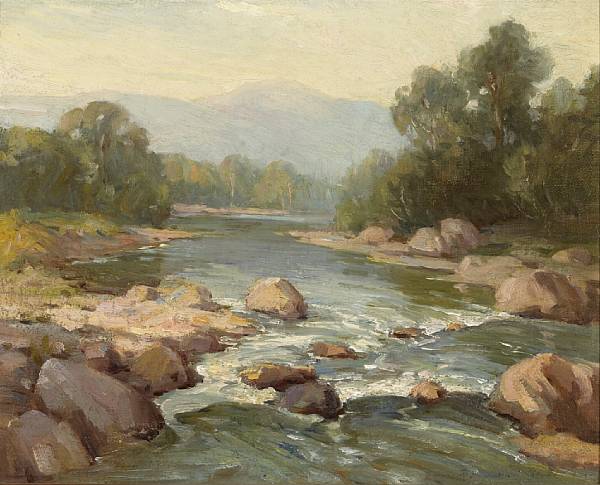 Appraisal: n a Benjamin C Brown - Morning Ventura River signed