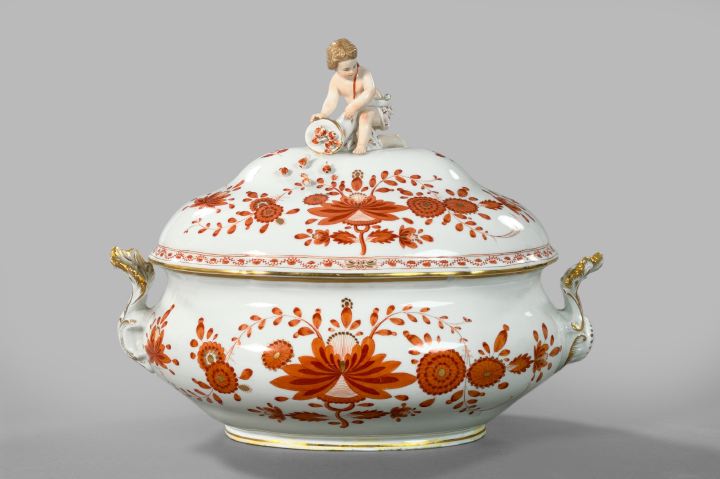 Appraisal: Meissen Porcelain Two-Handled Oval Soup Tureen second quarter th century