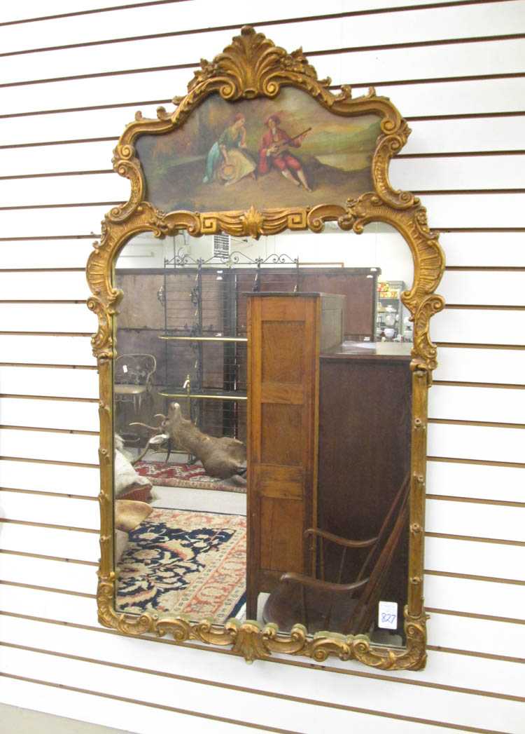 Appraisal: FRENCH STYLE TRUMEAU WALL MIRROR American mid- th century a