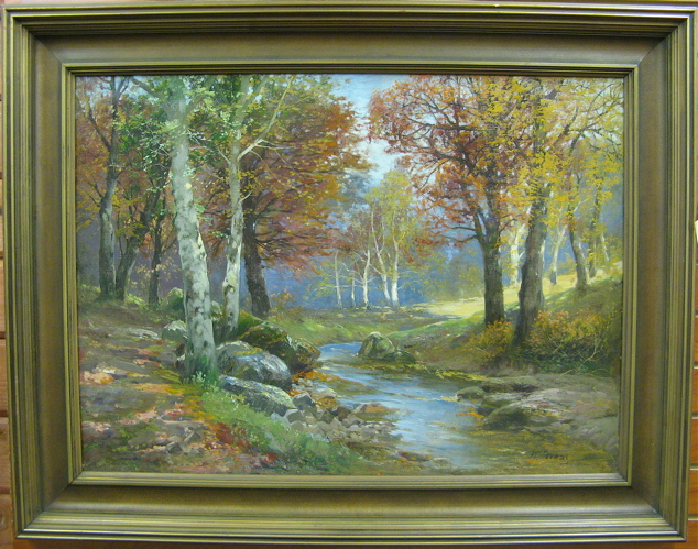 Appraisal: KARL VIKAS OIL ON CANVAS Austrian - Late summer landscape