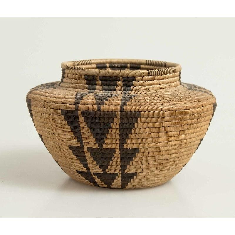 Appraisal: Panamint Basket Panamint woven basket with geometric design h Processing