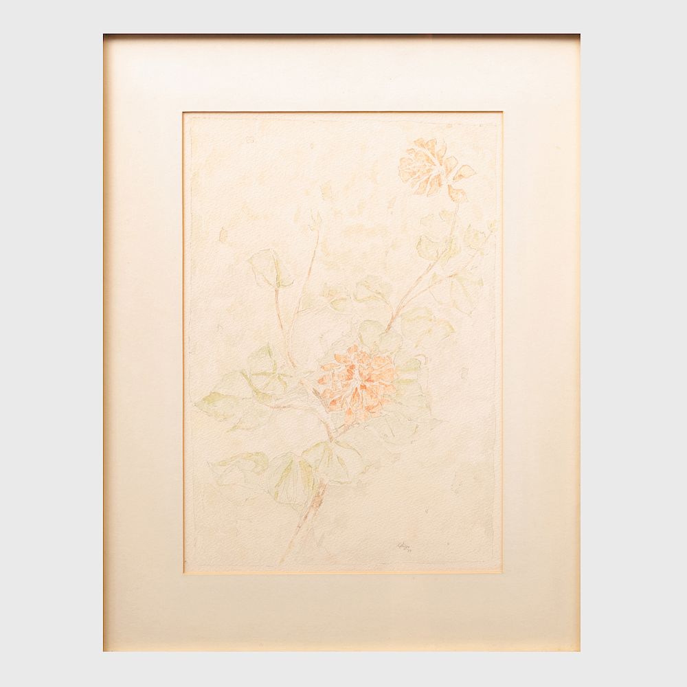 Appraisal: Charles Seliger - Geraniums Watercolor on paper signed 'Seliger' and