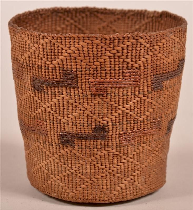 Appraisal: Antique Northwest Coast Indian Basket Very Good Antique Northwest Coast