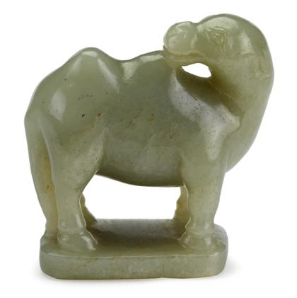 Appraisal: Chinese jade figure of a camelModeled standing