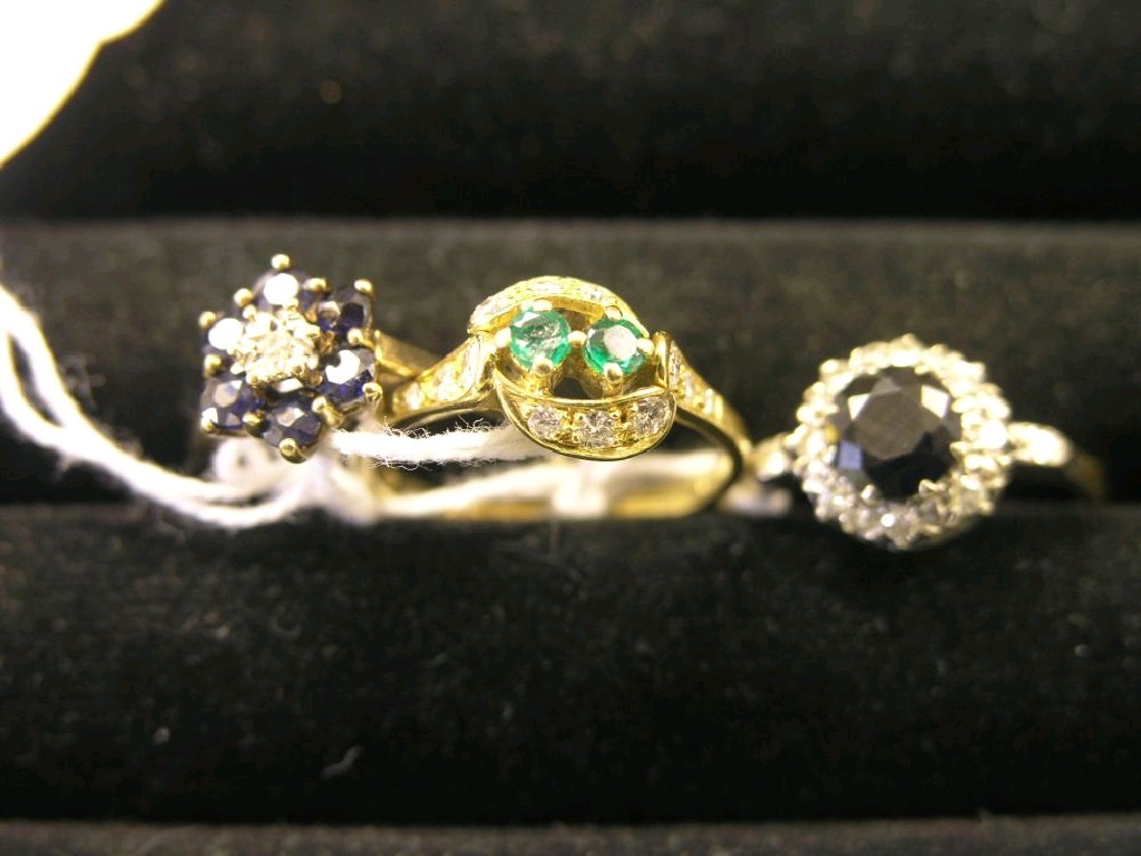 Appraisal: Two ct gold dress rings and a ct gold dress