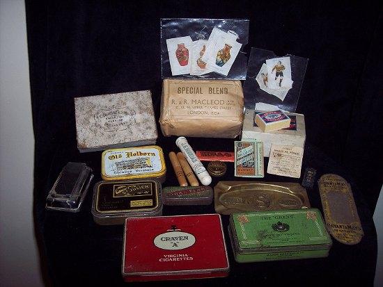 Appraisal: A quantity of cigarette and tobacco tins a packet of