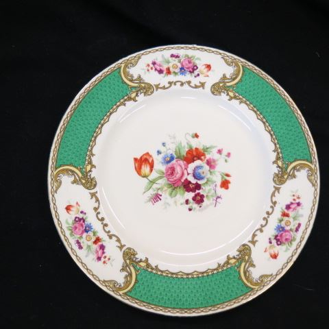 Appraisal: Myott Staffordshire The Bouquet Plates green trim