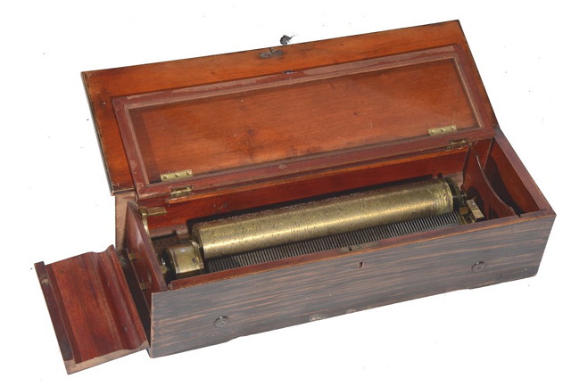 Appraisal: A TH CENTURY SWISS MUSICAL BOX in a stained case