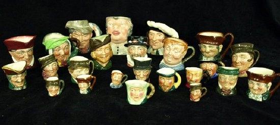 Appraisal: A large collection of Royal Doulton character mugs including miniature