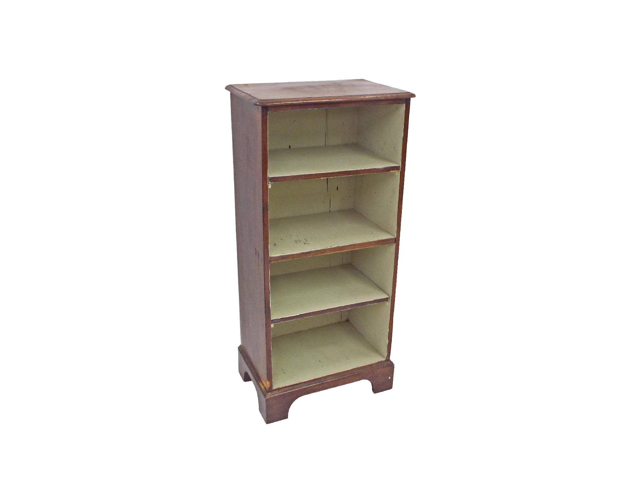 Appraisal: Victorian mahogany freestanding bookcase of small proportions the interior painted