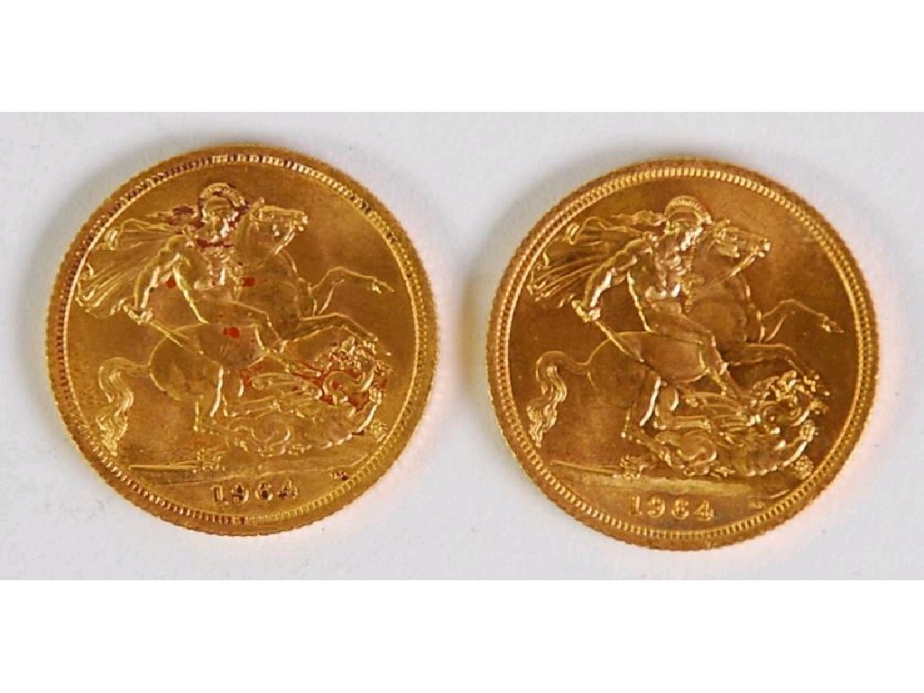 Appraisal: TWO ELIZABETH II GOLD SOVEREIGNS