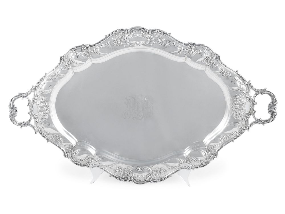 Appraisal: An American Silver Serving Tray An American Silver Serving Tray