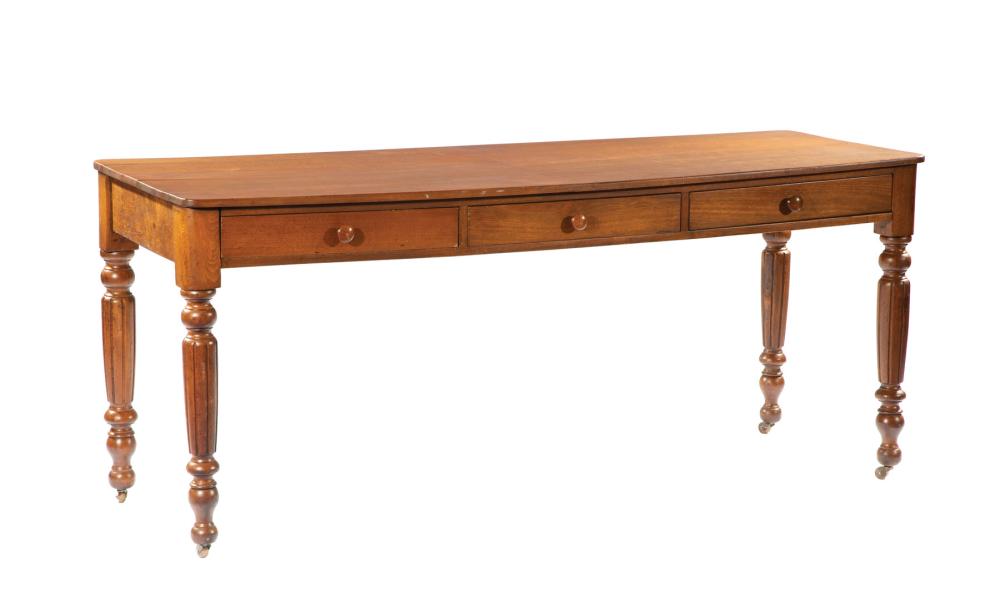 Appraisal: Southern Carved Walnut Table th c and later shaped top