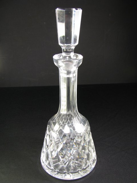 Appraisal: Waterford cut diamond pattern crystal decanter with stopper Waterford mark