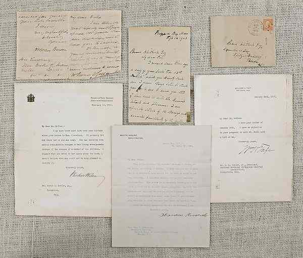 Appraisal: Group of Presidential ephemera to include a handwritten letter from