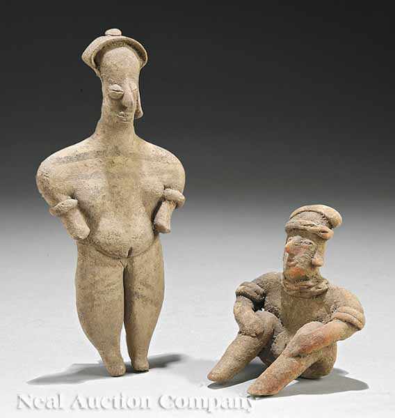 Appraisal: Two Jalisco Pottery Figures c BC - AD the first