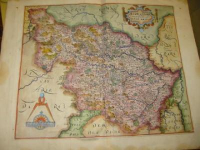 Appraisal: CHRISTOPHER SAXTON Eboracensis West Riding hand coloured map with title