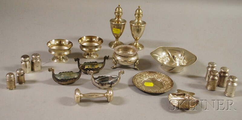 Appraisal: Group of Small Sterling Silver Tableware including a pair of