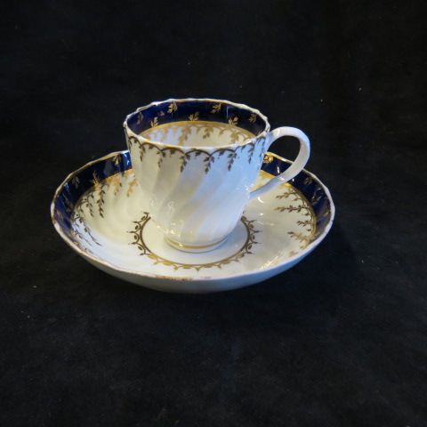 Appraisal: Fine Coalport Porcelain Cup Saucer handpainted with elaborate gold work