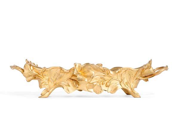 Appraisal: An Art Nouveau gilt bronze centerpiece An Art Nouveau gilt