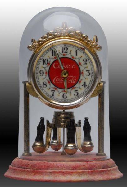 Appraisal: Small Coca-Cola Dome Clock Description Circa s German Some case