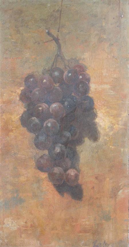 Appraisal: American School th Century Study of Grapes Estimate -