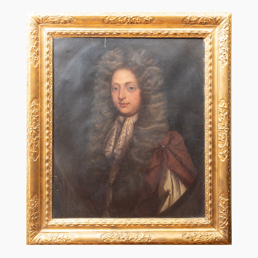 Appraisal: English School Portrait of a Gentleman Oil on canvas unsigned