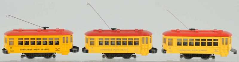 Appraisal: Lot of Lionel No Rapid Transit Trolleys American Post-war O-