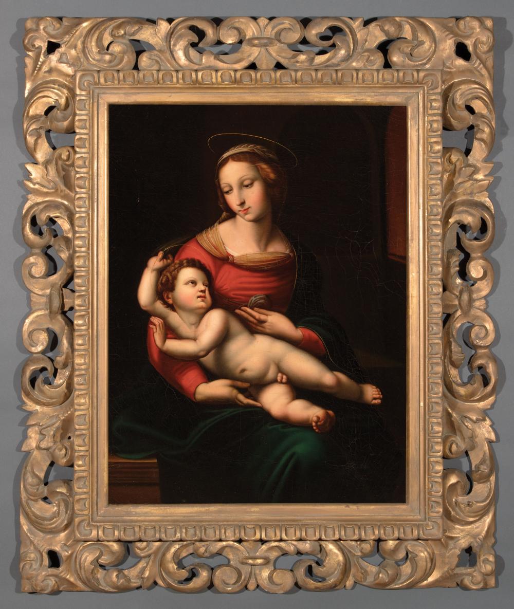 Appraisal: After Raphael Italian - The Bridgewater Madonna oil on canvas