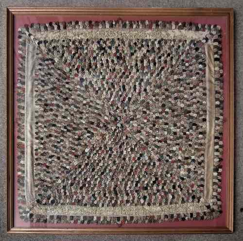 Appraisal: An early th Century coloured silk and cotton ''Rag Rug''